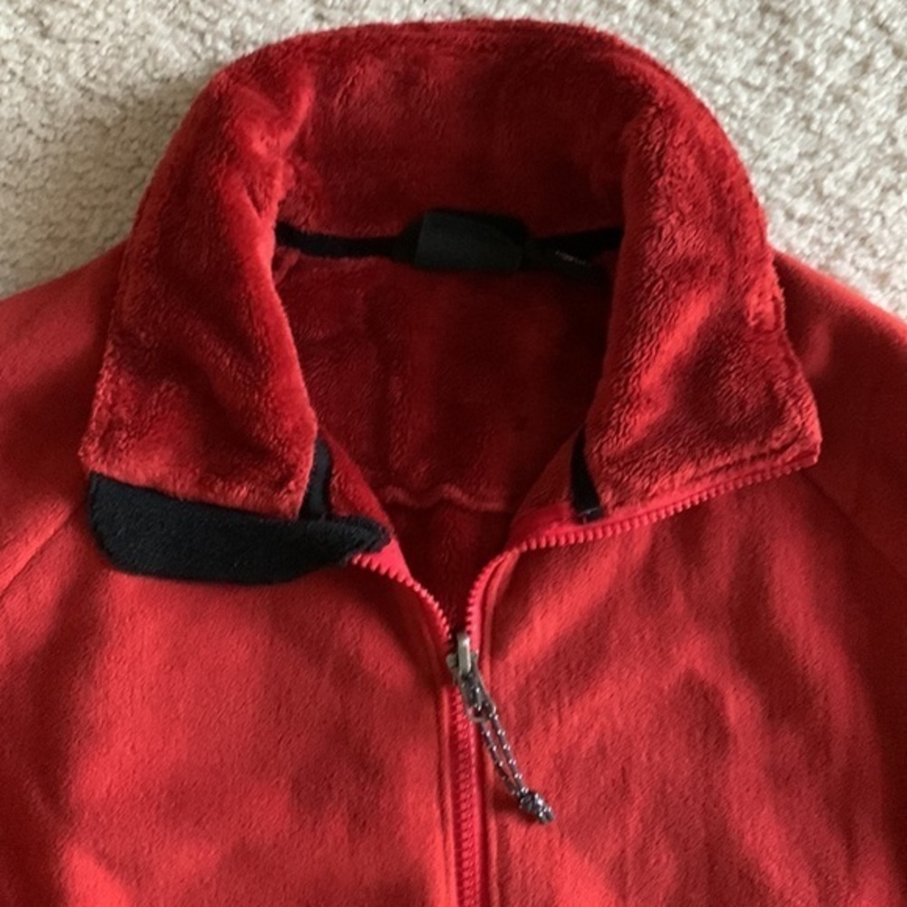 Mountain Hardwear Brick Red Soft Long Fleece Full Zip‎ Jacket Women’s Medium